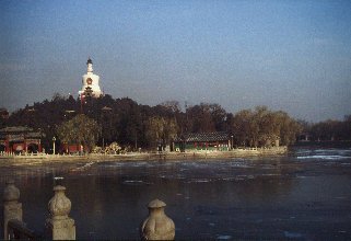 Beijing, Jade islet in Beihai Park, dominated by the White Dagoba