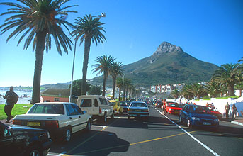 Camps Bay beach with Lions Head