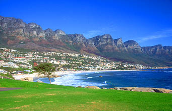 Cape Town Camps Bay beach with Twelve Apostles