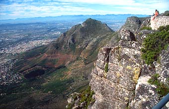 Cape Town panorama from Table Mountain towards Devils Peak