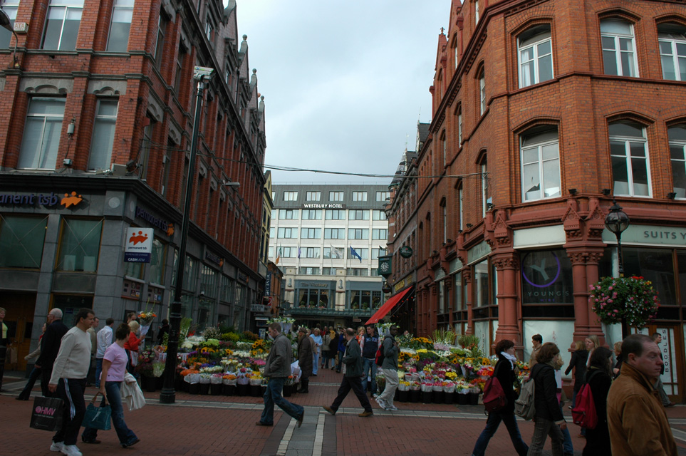 DUB Dublin - Grafton Street flower market 3008x2000