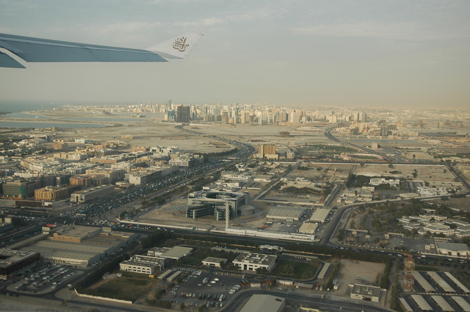 DXB Dubai International Airport - view after take-off towards Sharjah 02 3008x2000